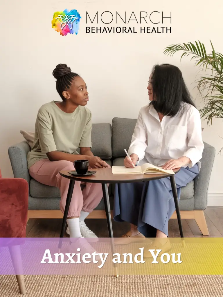 Two women sitting together during a counseling session representing anxiety therapy in San Antonio and compassionate mental health support